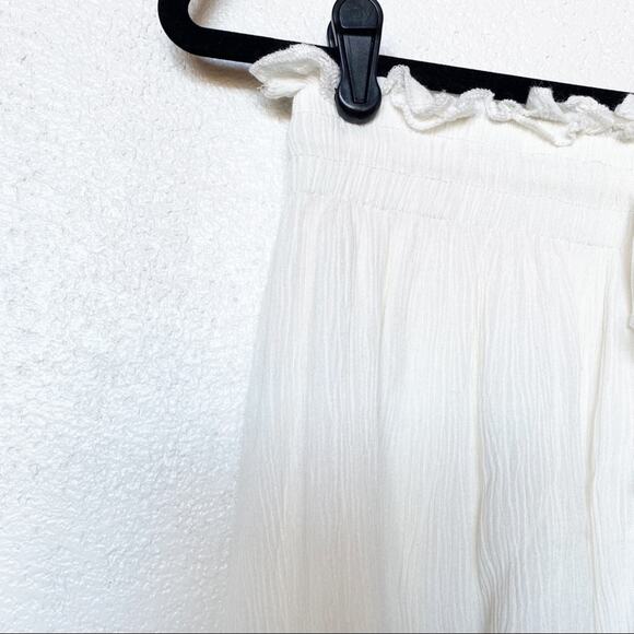 Hazel Elastic Waist Crinkle Layered Mini Skirt Size Medium - Picture 5 of 9